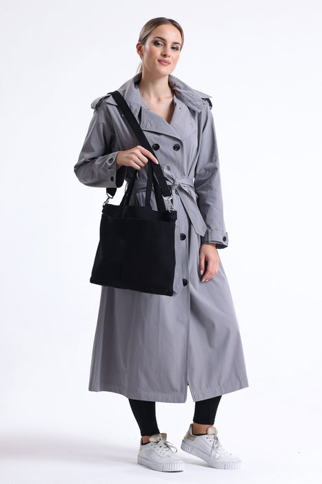 Zoozie Bags Bolso Tote de Lona Negro